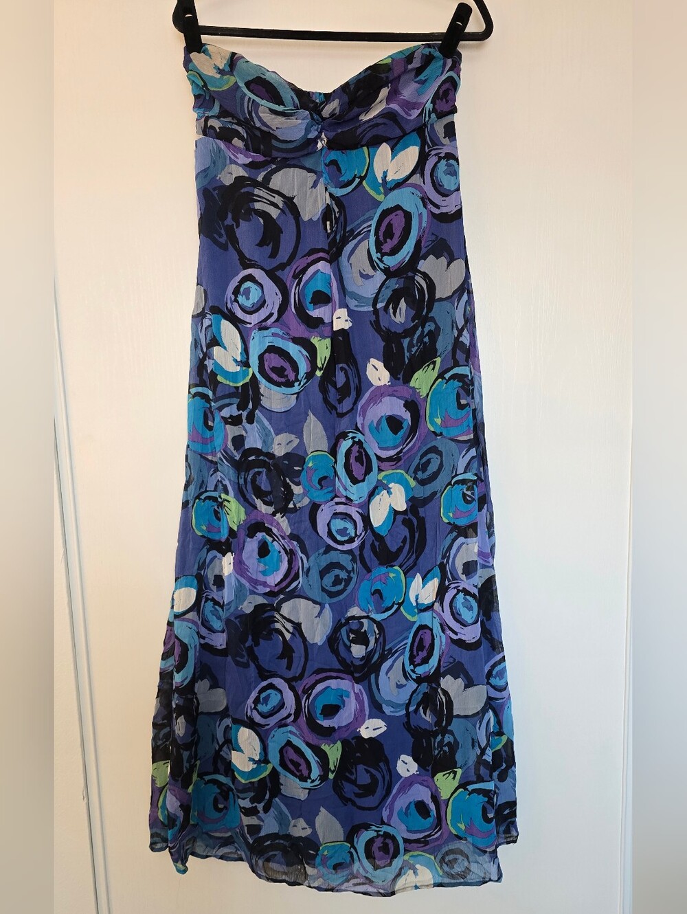 Xhilaration - Strapless Abstract Floral Dress With Lining